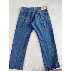 Rocawear Jeans Mens W38 L32 Blue Button Fly Straight Leg Hip Hop‎ Grunge Y2K